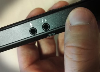 Klinkenanschlüsse bei einem Diktiergerät - für Kopfhörer, Headsets und externe Mikrofone
