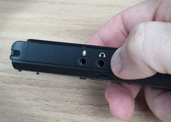 Diktiergerät Olympus WS853 - Seitliche Klinkenbuchsen