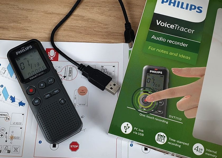 Philips Voice Tracer DVT1110 - Lieferumfang